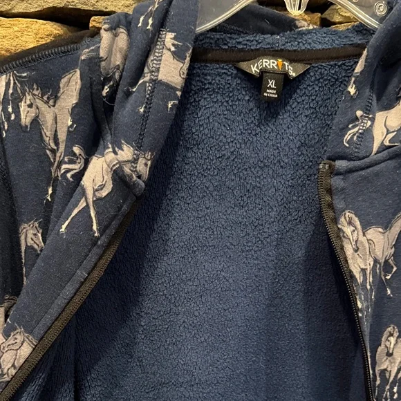 Kerrits Blue Horse Pattern Hoodie - Picture 8 of 9